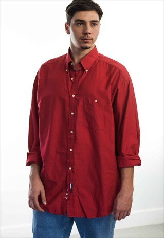 VINTAGE TOMMY HILFIGER LOGO SHIRT 90S X 10.5