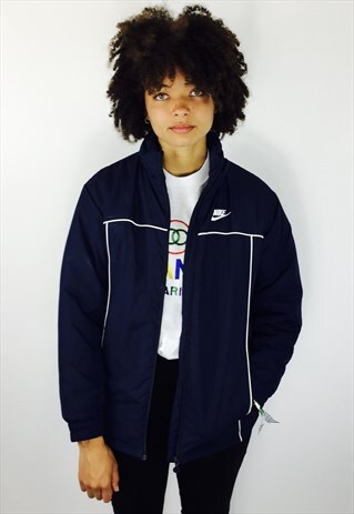 NIKE NAVY PUFFER COAT