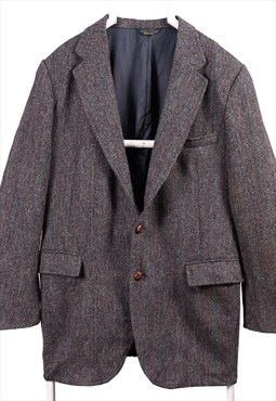 Vintage 90's Harris Tweed Blazer Tweed Wool Jacket Button