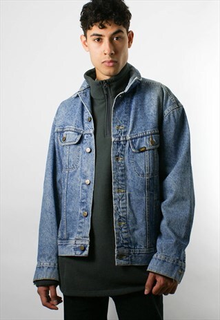 VINTAGE DENIM JACKET, LIGHT STONEWASHED DENIM
