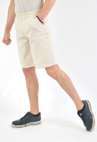 VINTAGE 90'S CARGO LINEN SHORTS