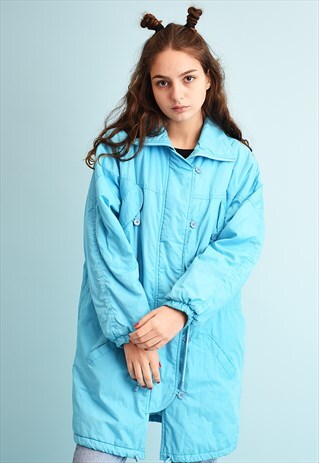 80'S RETRO ATHLEISURE SPORTS PUFFER JACKET PARKA