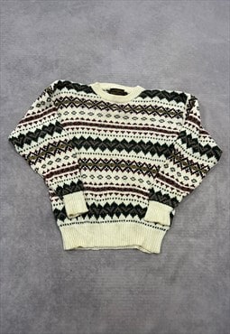 Eddie Bauer Knitted Jumper Abstract Patterned Chunky Knit 