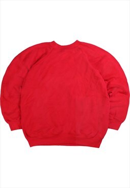 Vintage  Hanes Sweatshirt Plain Heavyweight Crewneck Red