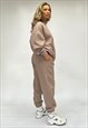 TAUPE OVERSIZED SWEATSHIRT JUMPER PEA STREET LOGO