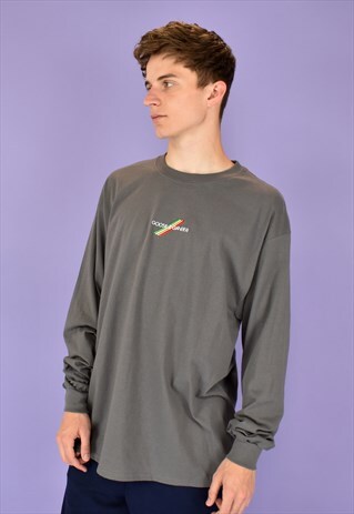 G&G UNISEX CHARCOAL ORIGINAL MULTI LINES L/S TEE