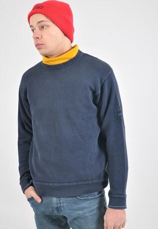 VINTAGE WRANGLER JUMPER IN NAVY