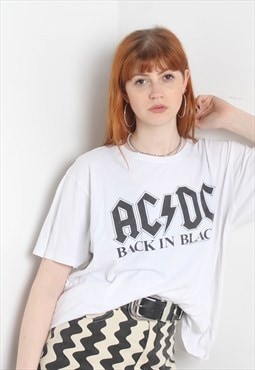 Vintage ACDC Band T-Shirt White