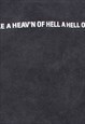 DEVIL PRINT T-SHIRT HELL TEE GRUNGE GRAFFITI TOP ACID BLACK