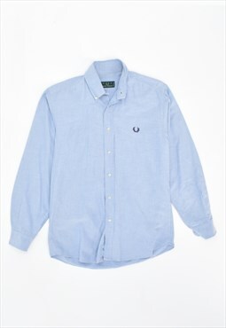 Vintage 90's Fred Perry Shirt Slim Fit Blue