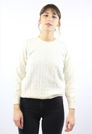 VINTAGE LYLE & SCOTT CREAM SOFT JUMPER