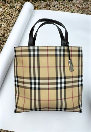 burberry nova check tote large