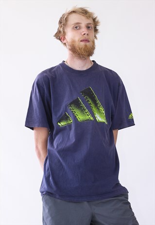 90S VINTAGE MENS ADIDAS ATHLETIC LOGO T-SHIRT