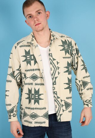 VINTAGE PATTERN SHIRT IN MULTI NS237