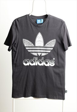 Vintage Adidas Crewneck Large Logo T-shirt Black