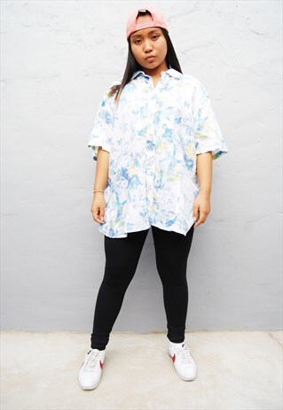 CRAZY PATTERN SHIRT (1990'S/WOMENS'S)