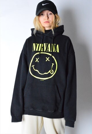 VINTAGE 90S BLACK NIRVANA HOODIE