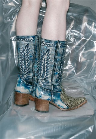 VINTAGE SNAKE COWBOY BOOTS