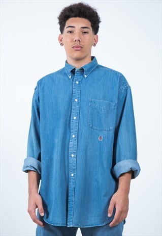 VINTAGE 80S TOMMY HILFIGER CLASSIC SHIRT/ S3042