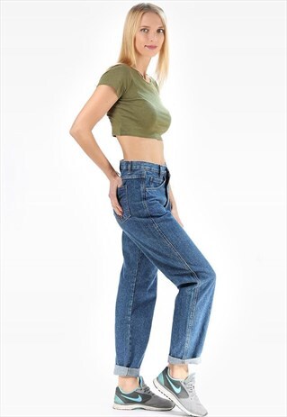 MOM JEANS TAPERED BAGGY 80S DEADSTOCK
