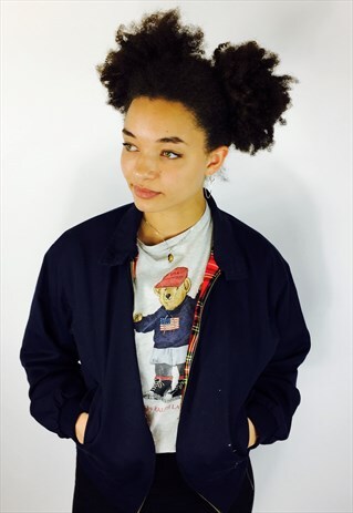 VINTAGE NAVY HARRINGTON JACKET