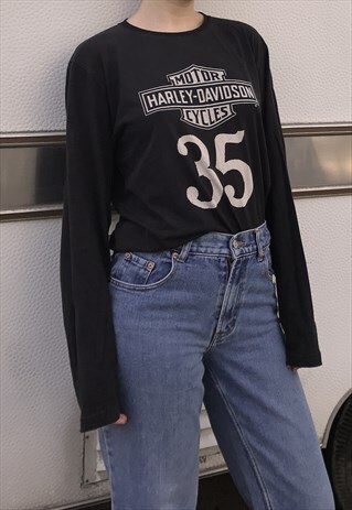 HARLEY-DAVIDSON DISTRESSED BLOUSE