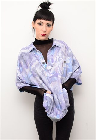 VINTAGE 90'S ABSTRACT DREAMY PASTEL PATTERNED SHIRT