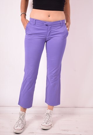 VERSACE WOMENS VINTAGE TROUSERS W30 L26 PURPLE 90S