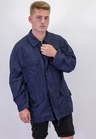VINTAGE FILA COACH JACKET IN BLUE