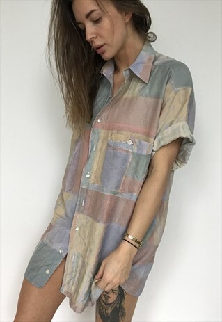PATTERNED OVERSIZED RETRO VINTAGE UNISEX FESTIVAL SHIRT