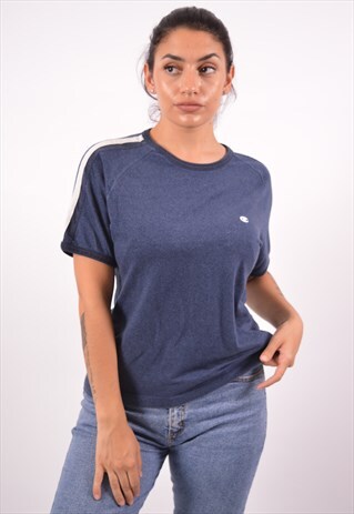 VINTAGE CHAMPION T-SHIRT TOP BLUE