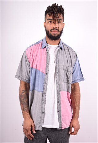 MENS VINTAGE SHIRT LARGE MULTI 90'S