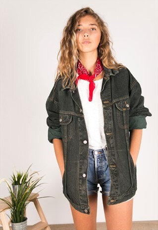 VINTAGE 80S LEE COLOURED DENIM JACKET / C500