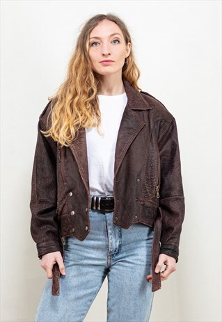 VINTAGE 80'S BIKER LEATHER JACKET