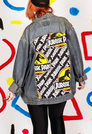 JURASSIC PARK OVERSIZED VINTAGE DENIM JACKET