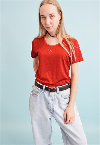 90'S RETRO KITCH OVERSIZED STRETCH TOP BLOUSE