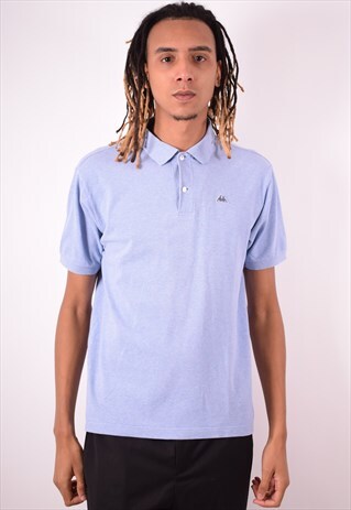 KAPPA MENS VINTAGE POLO SHIRT LARGE BLUE 90S