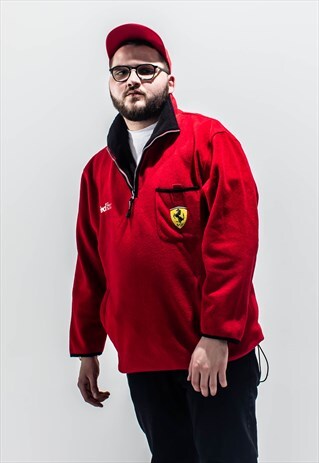 VINTAGE FERRARI X FEDEX FLEECE 1/4 ZIP
