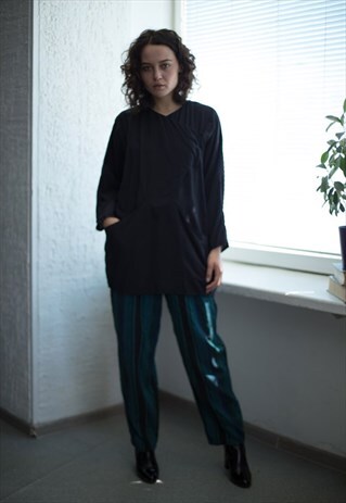 VINTAGE 80'S BLACK LONG SLEEVED TOP
