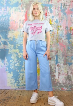 Hope Drawstring Trousers in Sky Blue