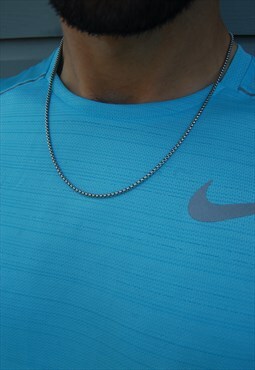 Mens Womens Silver Stainless Steel Chain