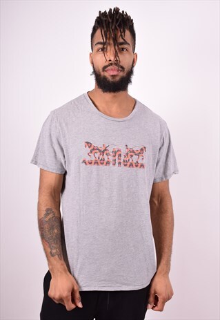 LEVI'S MENS VINTAGE T-SHIRT TOP LARGE GREY 90'S