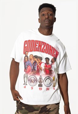 Ajax Football Unisex Tee T-Shirt in White