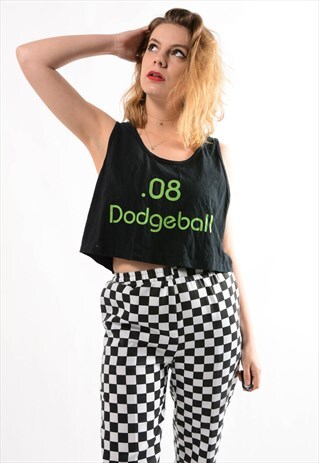 CROPPED SLEEVELESS T-SHIRT