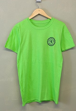 Vintage Michigan State Spartans Tee Green Short Sleeve 