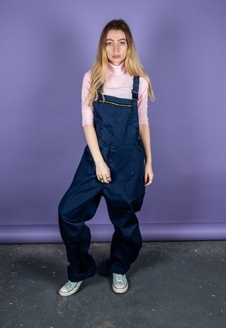 VINTAGE WORKER DUNGAREES IN BLUE