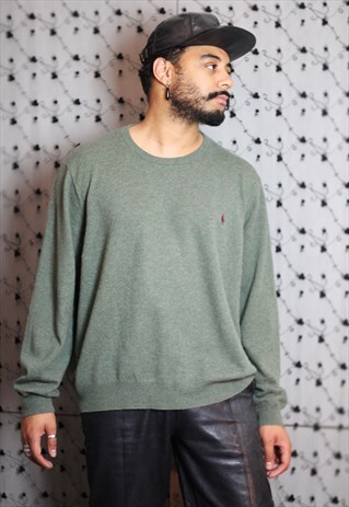 VINTAGE RALPH LAUREN KHAKI WOOL JUMPER