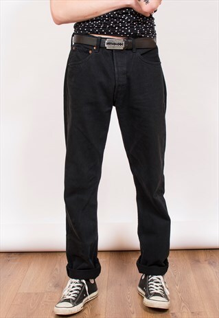 LEVI'S 501 BLACK DENIM JEANS