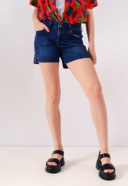 Vintage LEVI'S Original Denim Shorts Dark Blue W30 BV700