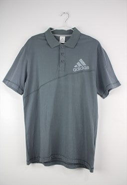 Vintage Adidas Polo Shirt in Grey L